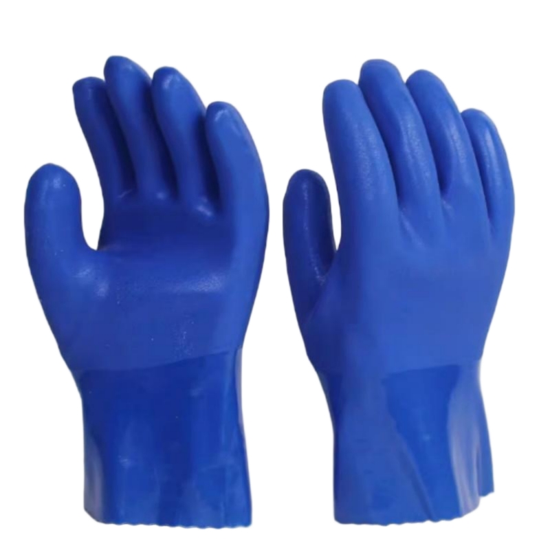 Durable PVC Chemical Resistant Gloves for Industrial Use