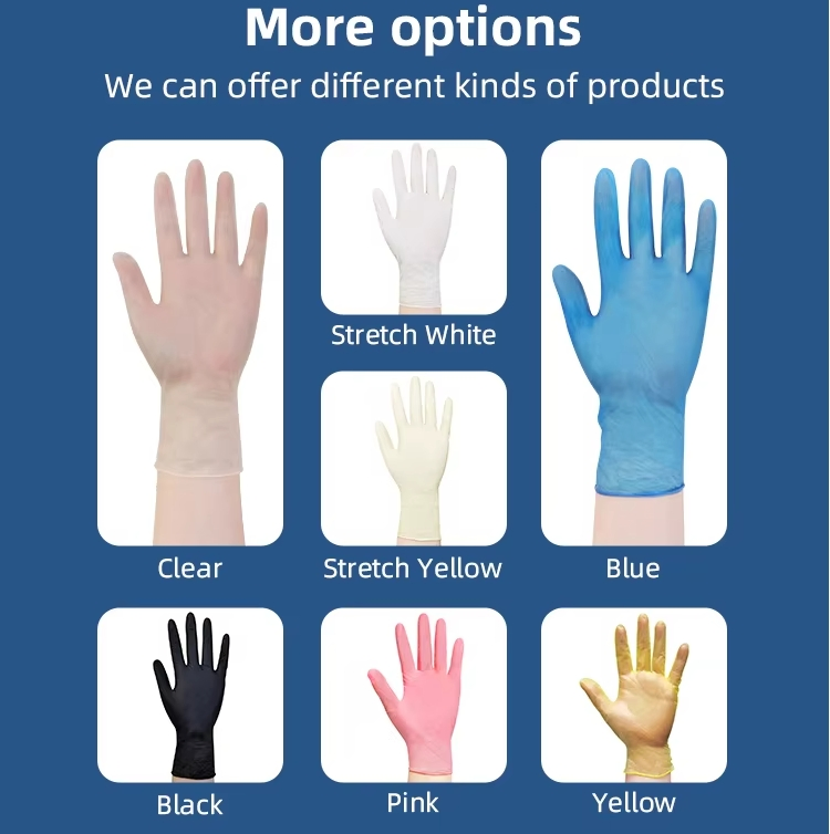 Disposable Protection Household Cleaning Vinyl Gloves, Powder Free, Latex Free, Ambidextrous