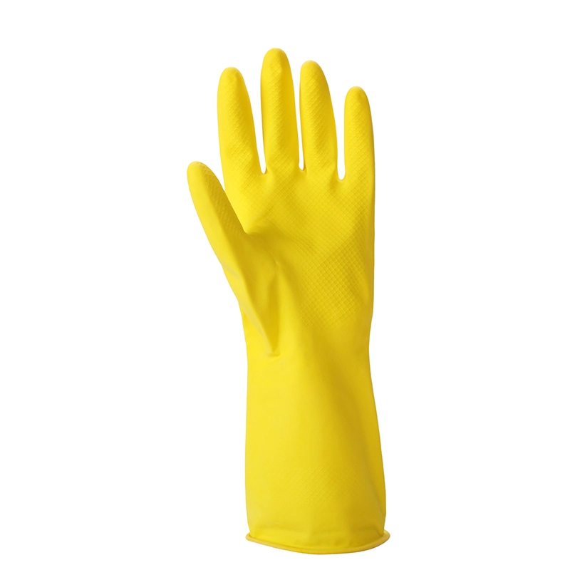 Women Anti Slip Reusable Long Waterproof Rubber Latex Household Dishwashing Cleaning Gloves