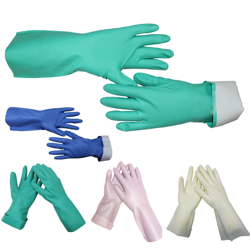 Factory Heavy Duty Reusable Green Nitrile Rubber Chemical Resistant Industry Luvas Guantes En420 En374-2 4101 Acid, Alkali &amp; Oil Protection Safety Work Gloves