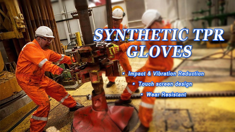 Chemical Cut Resistant Mechanic Working Work Oilfield Shockproof Antiskid Abrasion Glove