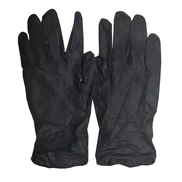 Heavy-Duty Black Nitrile Gloves