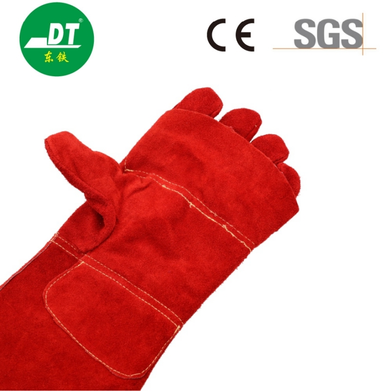 Heat Cut Resistant Cowhide Industrial Protective Welding Gloves Construction