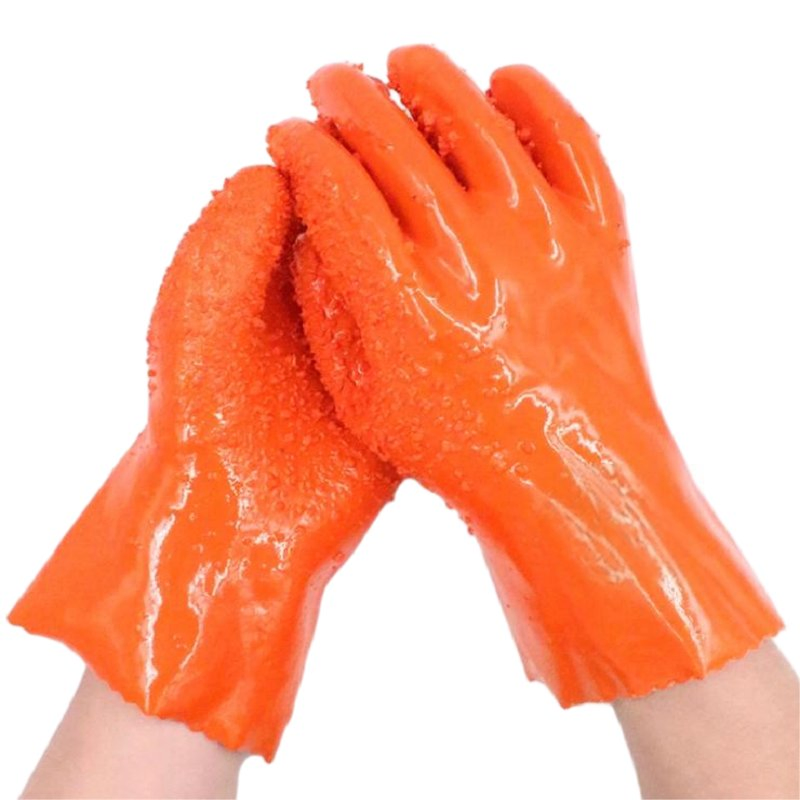 Durable PVC Chemical Resistant Gloves for Industrial Use