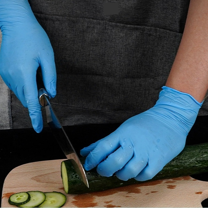 Biodegradable Eco Friendly Nitrile Exam Gloves FDA CE Certified Bulk Packaging