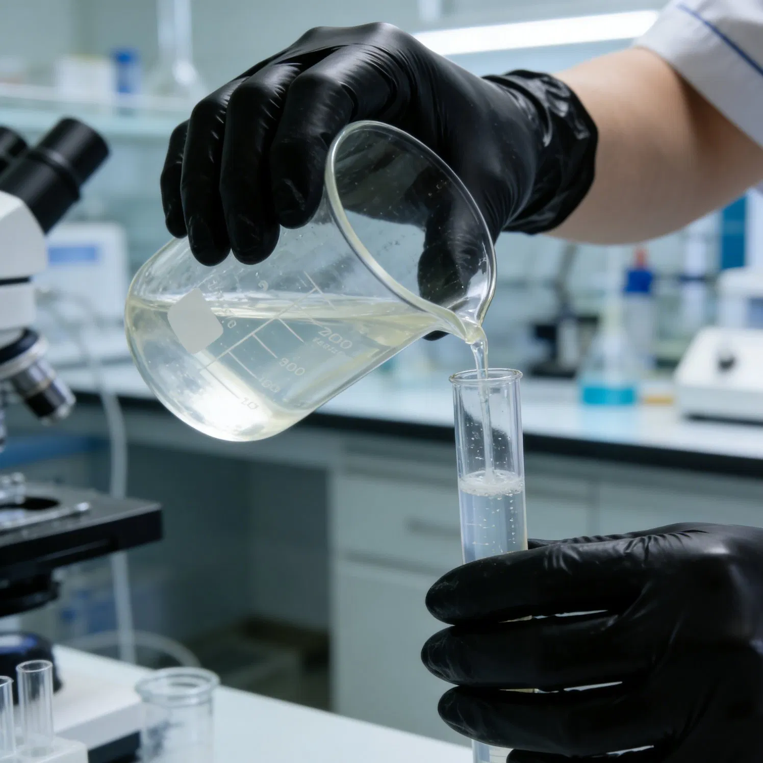 Black Disposable PVC Lab Chemical Handling Latex-Free Anti-Slip Leak-Proof Vinyl Gloves