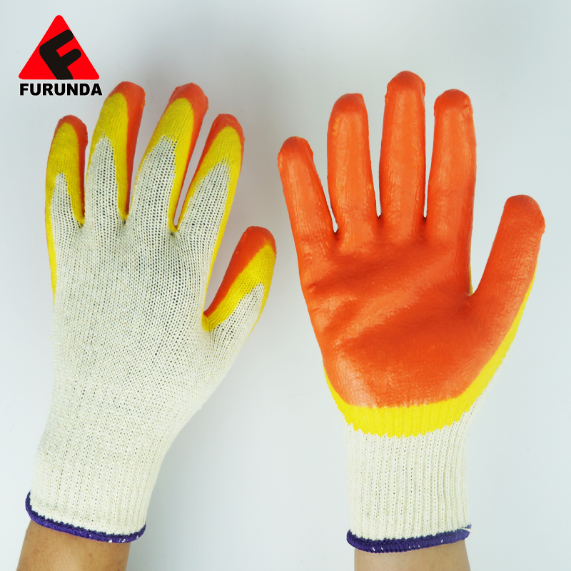 13 Gauge En388 Two Rubber Industrial Construction Protection Latex Coated Safety Work Hand Gloves for Gardening