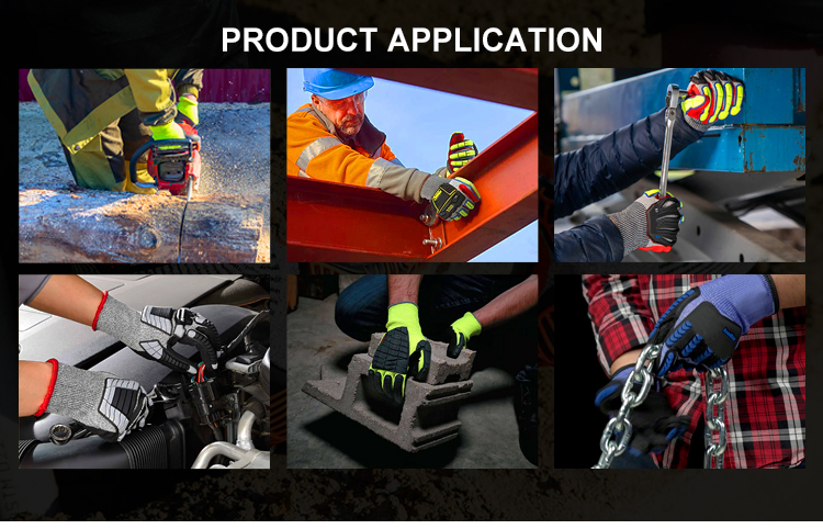 Chemical Cut Resistant Mechanic Working Work Oilfield Shockproof Antiskid Abrasion Glove
