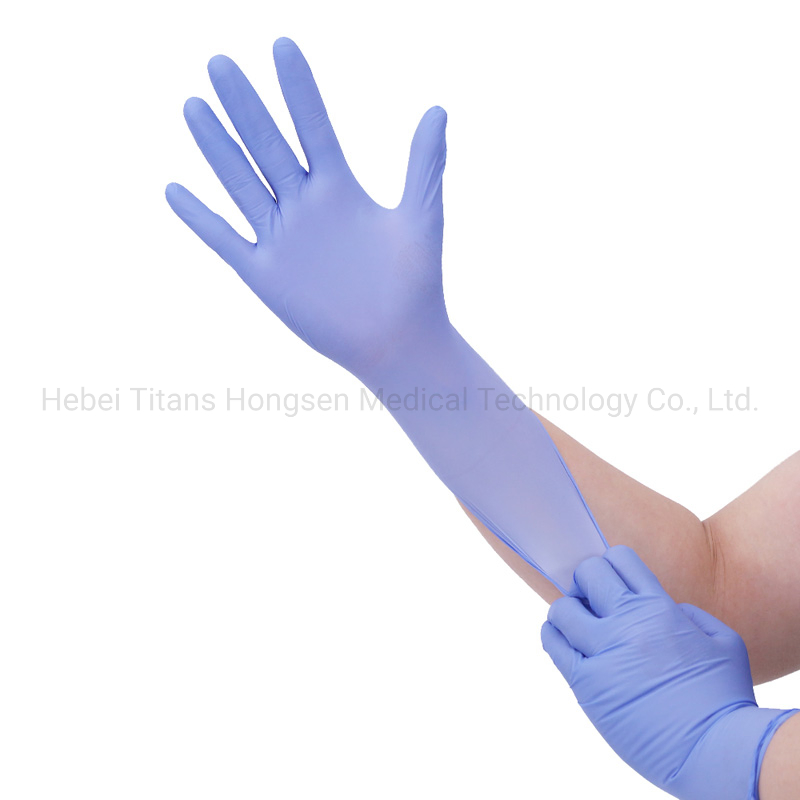 Custom Brand Disposable Defender Safety Examination Nitrile Gloves for a First Aid Kit Laboratory Food Powder Free