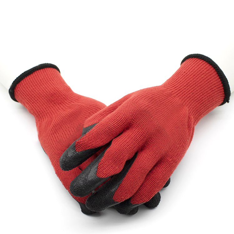 CE En 388 Non-Slip Oil Chemical Resistant Latex Coated Work Gloves Custom Logo Labor Industrial Safety Gloves Latex