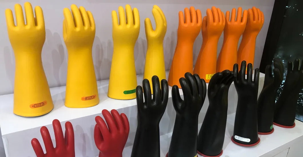 Power Industry 500V Latex Anti Electricity Low Voltage Electrical Gloves