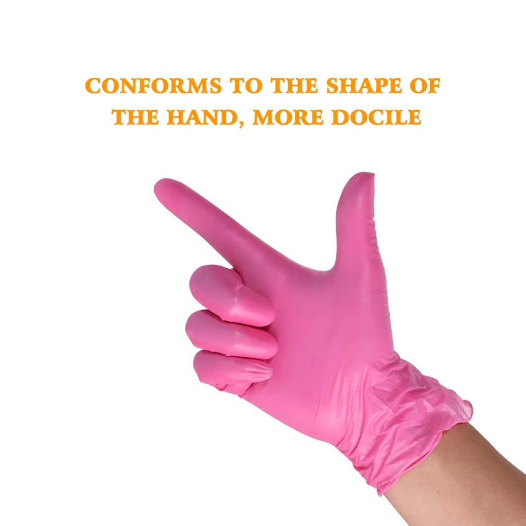 Pink Vinyl Disposable Gloves Medical Exam
