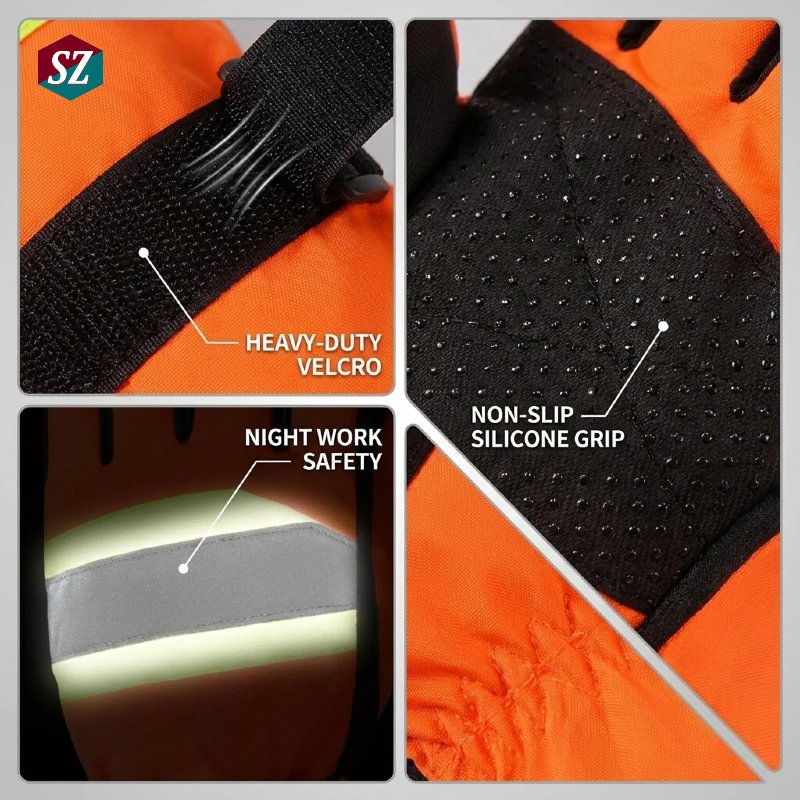 Industrial Grade Fire Safety Gloves Heat &amp; Cut Resistant Heavy-Duty Protective Gear