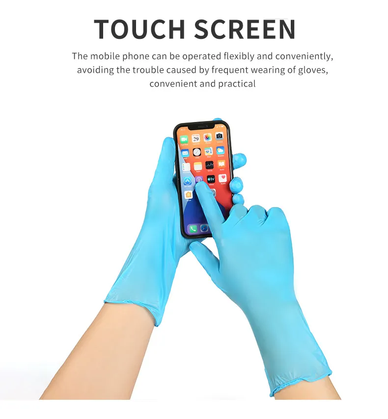 Blue Nitrile Gloves Display 4