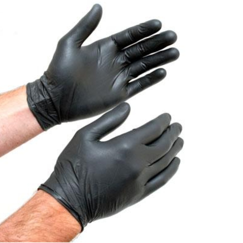 Bulk Nitrile Gloves Black Diamond Texture - Heavy-Duty Rip-Resistant &amp; Disposable