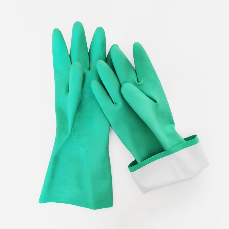 Chemical Resistant Nitrile Gloves Long Sleeve Household Work Gloves Waterproof