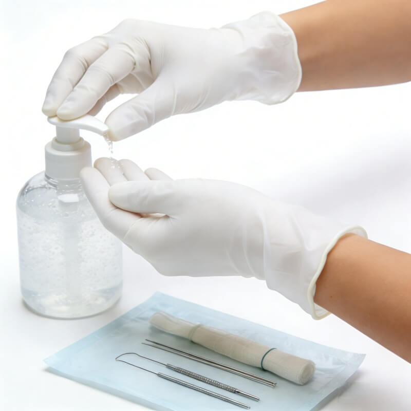 Factory Sale OEM Laboratory Use Non-Sterile Disposable Latex Gloves for Medical Examination