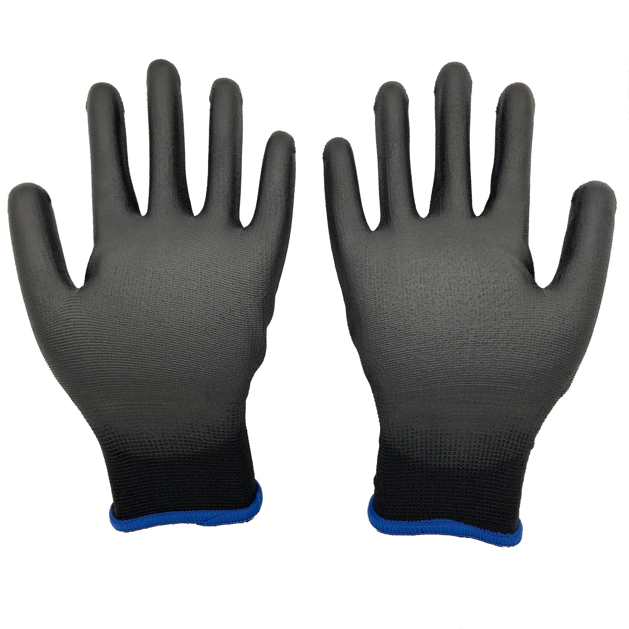 En388 Mechanic Nylon Liner Durable PU Coated Working Safety Protective Industrial PU Work Glove with CE