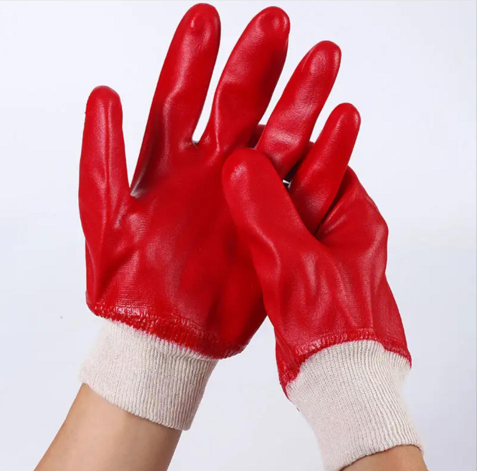 PVC Waterproof Oil/Wear / Chemical/ Acid Alkali Resistant Industrial Protective Coated Hand Gloves