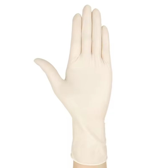 High Quality Disposable Sterile Chemical Resistant Medical Powder Free Surgical Examination Latex Gloves Logo Yqd1-1