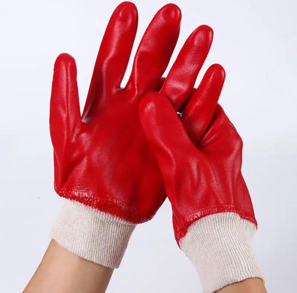 PVC Waterproof Oil/Wear / Chemical/ Acid Alkali Resistant Industrial Protective Coated Hand Gloves