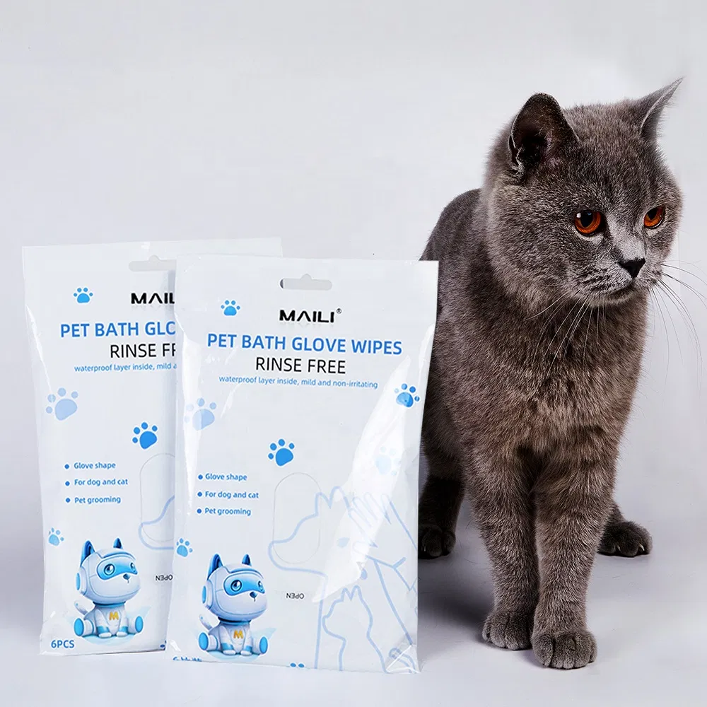 Hot Selling Product Eco Friendly Biodegradable Dog&Cat Pet Cleaning Wipes Pet Washing Gloves