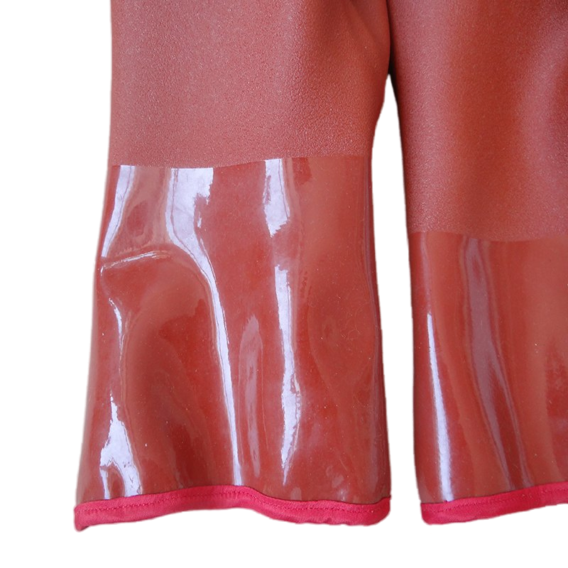 Cold-Proof Gloves with Smooth PVC Fluorescent Finish Chemical-Resistant Cotton Lining Safety Gloves