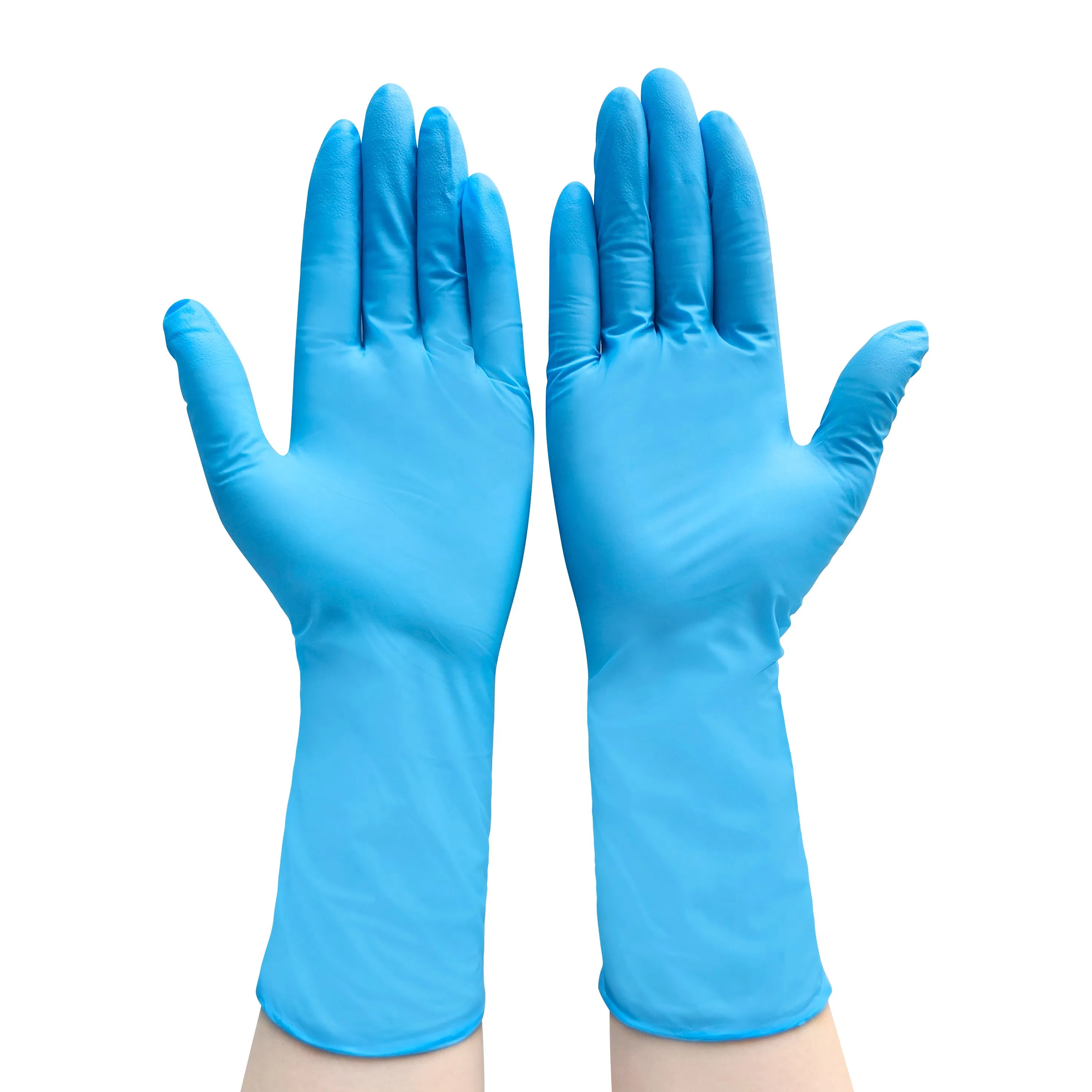12'' Long Cuff Ambidextrous Powder-Free Disposable Nitrile Cleanroom Gloves