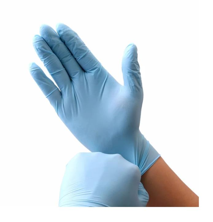 Long Nitrile Disposable Gloves Diamond Pattern Multipurpose