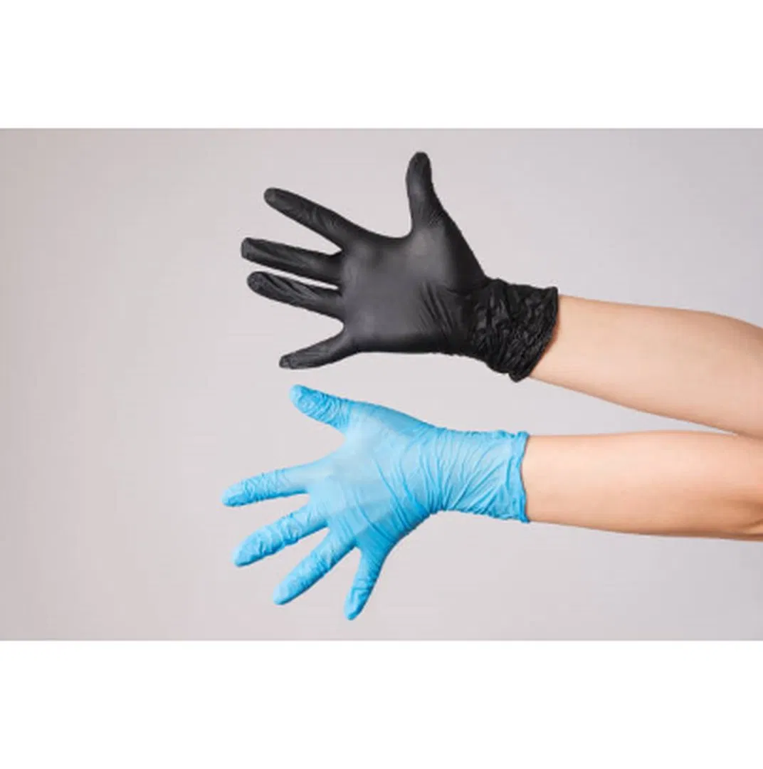 High Sensitivity Textured Grip Blue Nitrile Gloves for Mechanics and Automotive Work