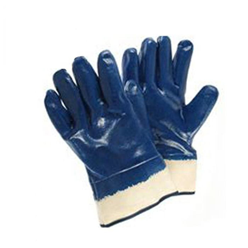 Acid-Resistant Alkali-Proof Polyester/Cotton Nitrile Coated Heavy Duty Gloves
