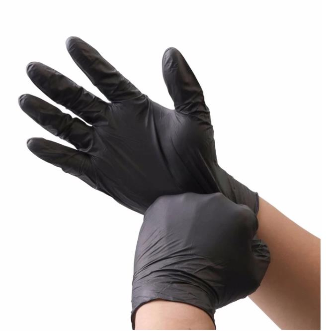 Long Nitrile Disposable Gloves Diamond Pattern Multipurpose