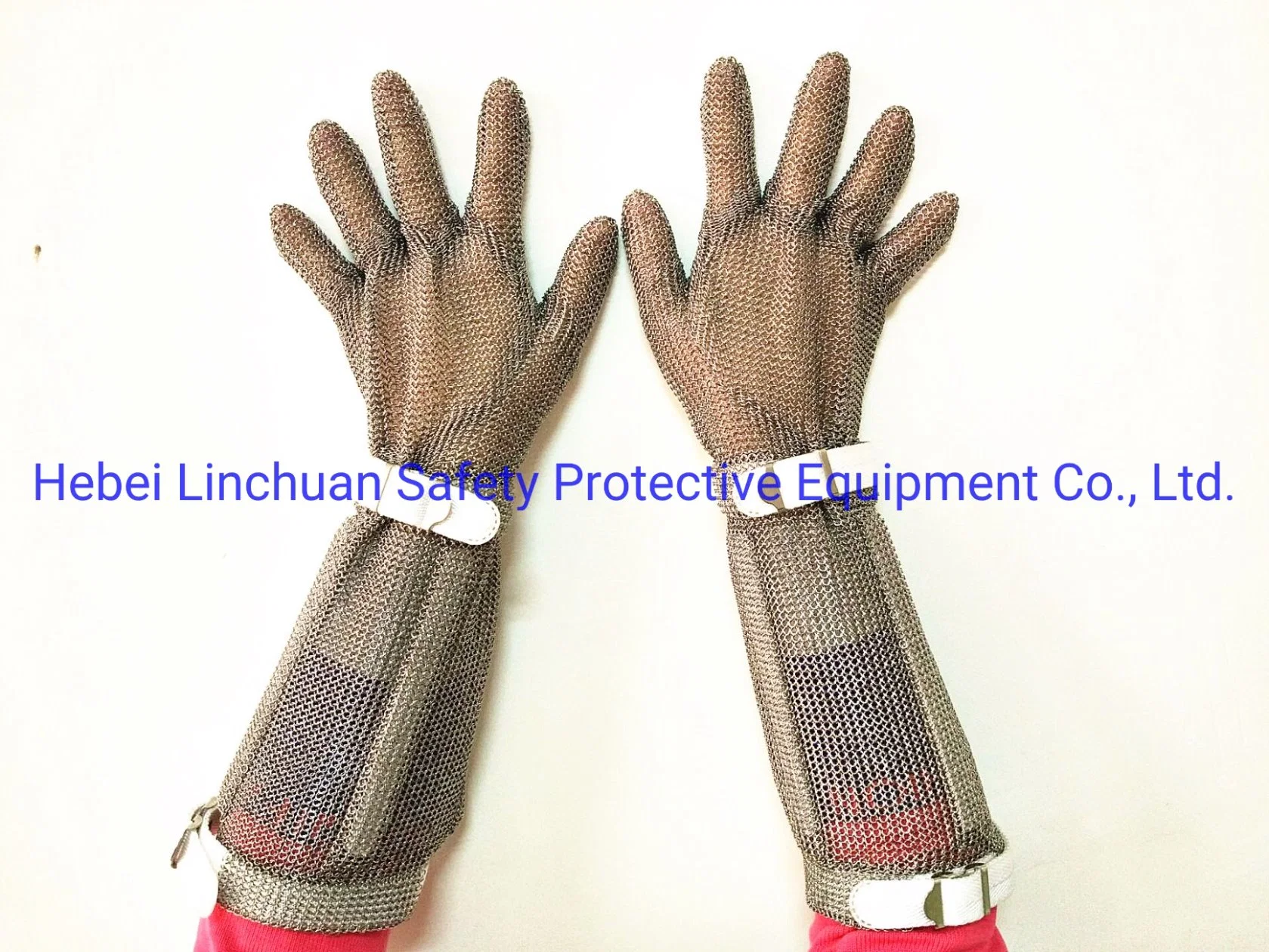 15cm Long Cuff Chainmail Glove/Stainless Steel Metal Mesh Glove Cut-Resistant Heavy Duty Chainmail Glove for Butcher, Anti-Cutting Protective Glove for Knife