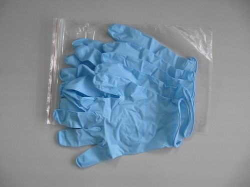 Blue Powdered Medical Grade Nitrile Examination Gloves