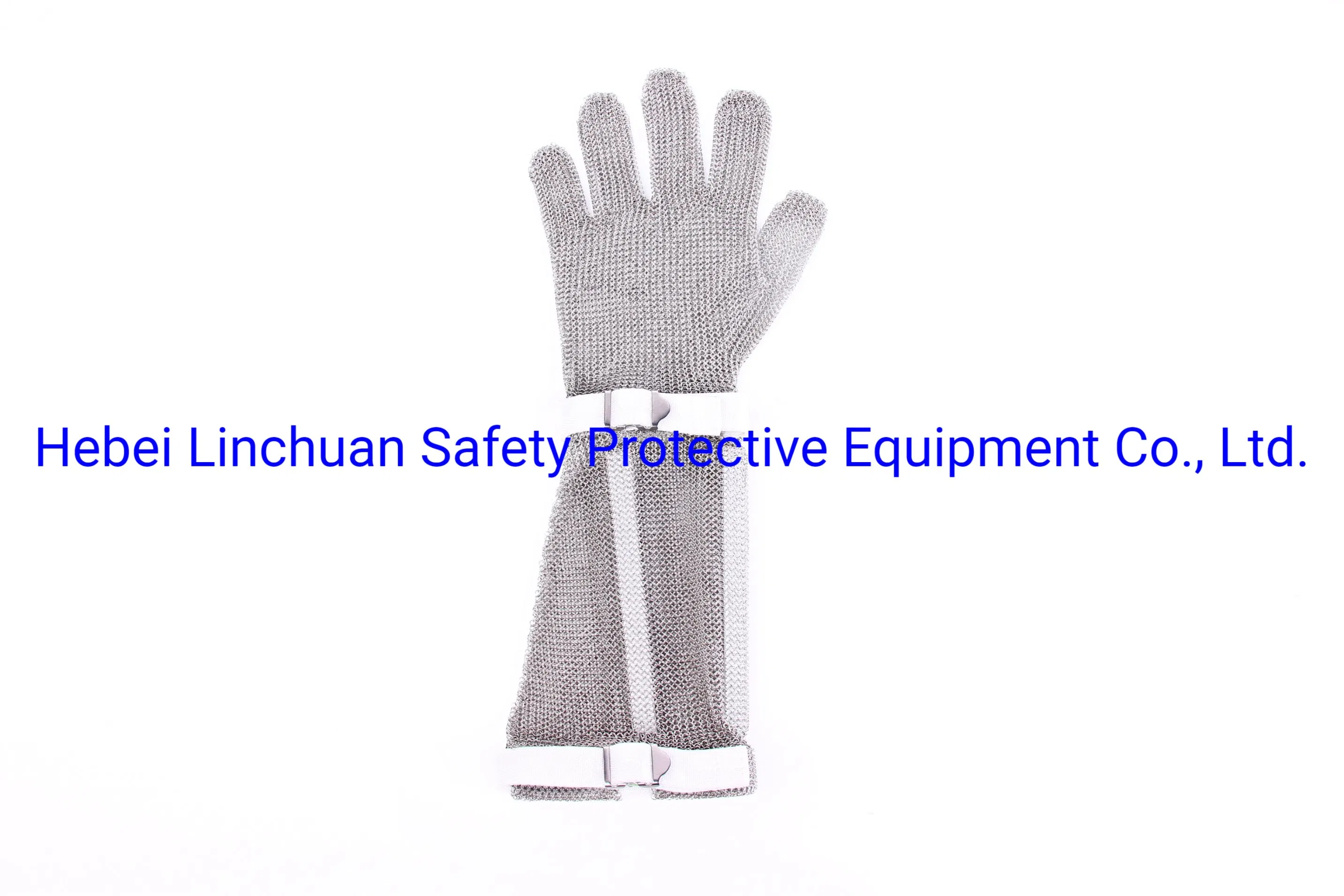 19cm 22cm Long Cuff Stainless Steel Metal Mesh Glove Stainless Steel Cut Resistant Ring Mesh Metal Safety Working Protective Glove for Work