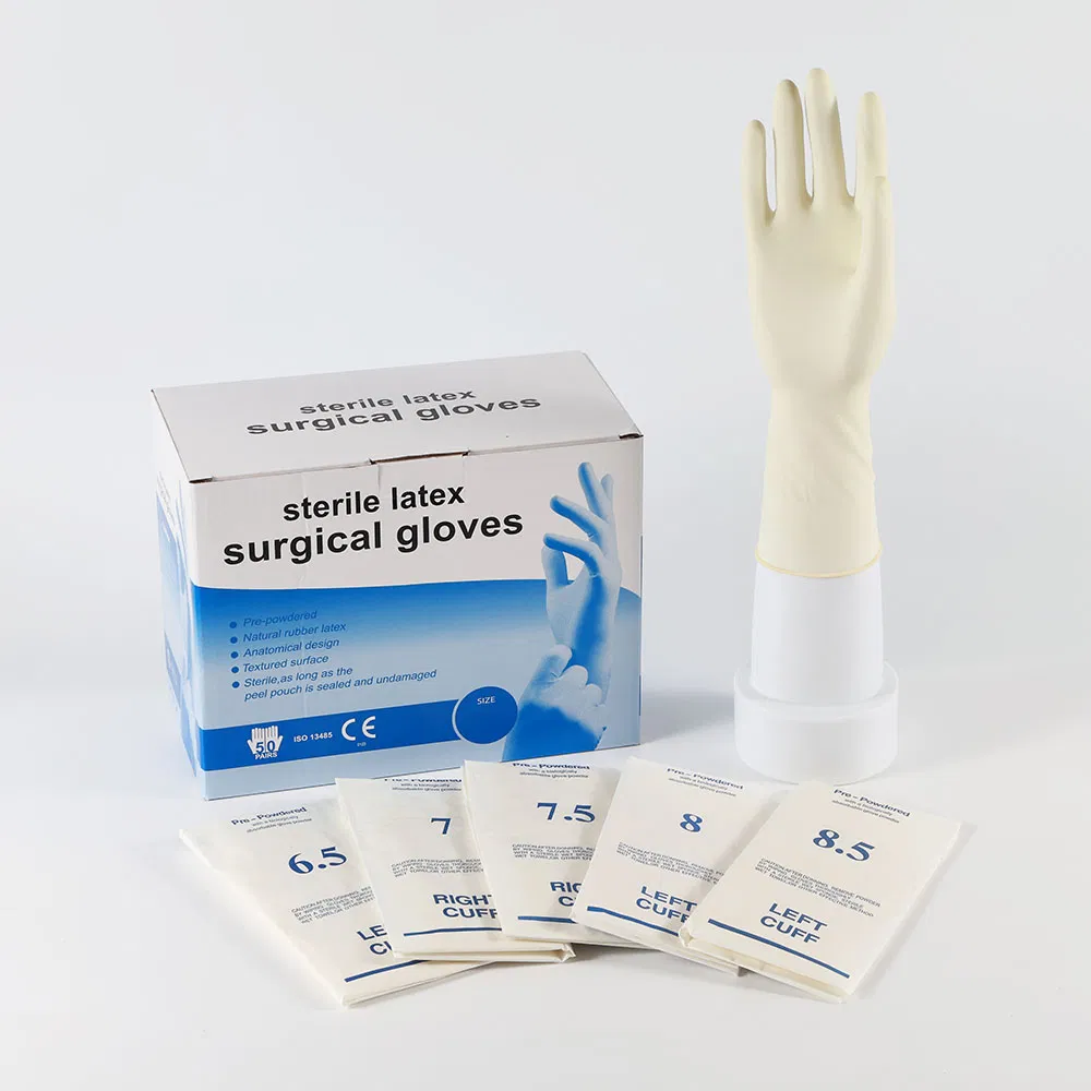 Premium Disposable Latex Medical Examination Gloves - Powder-Free Medical Safety Disposable Latex Surgical Latex Gloves Surgical Gloves Disposable Vinyl Glove