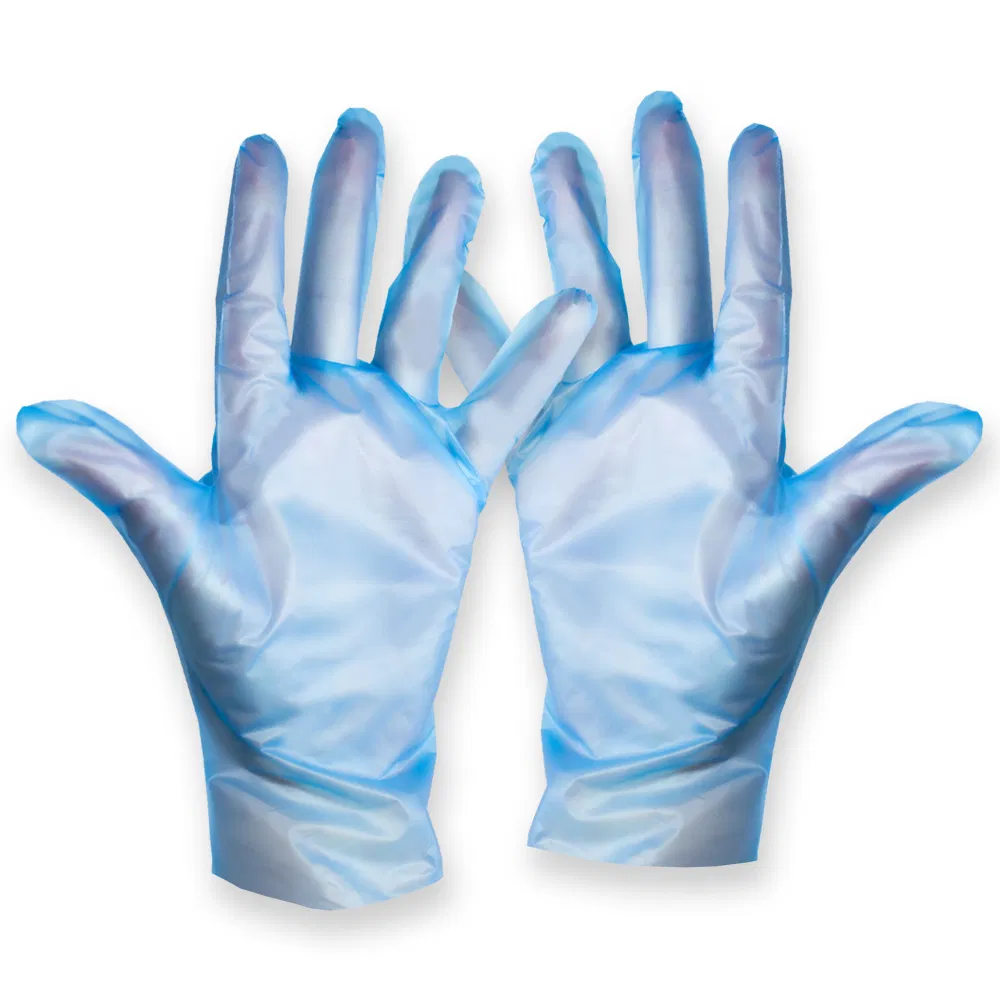 100 PCS Transparent Vinyl TPE Gloves Latex-Free Gloves for Laboratory Work