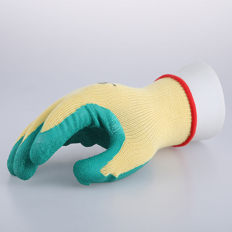 Exquisite Workmanship Crinkle Latex Coated Safety Labor Work Gloves with CE Certificate