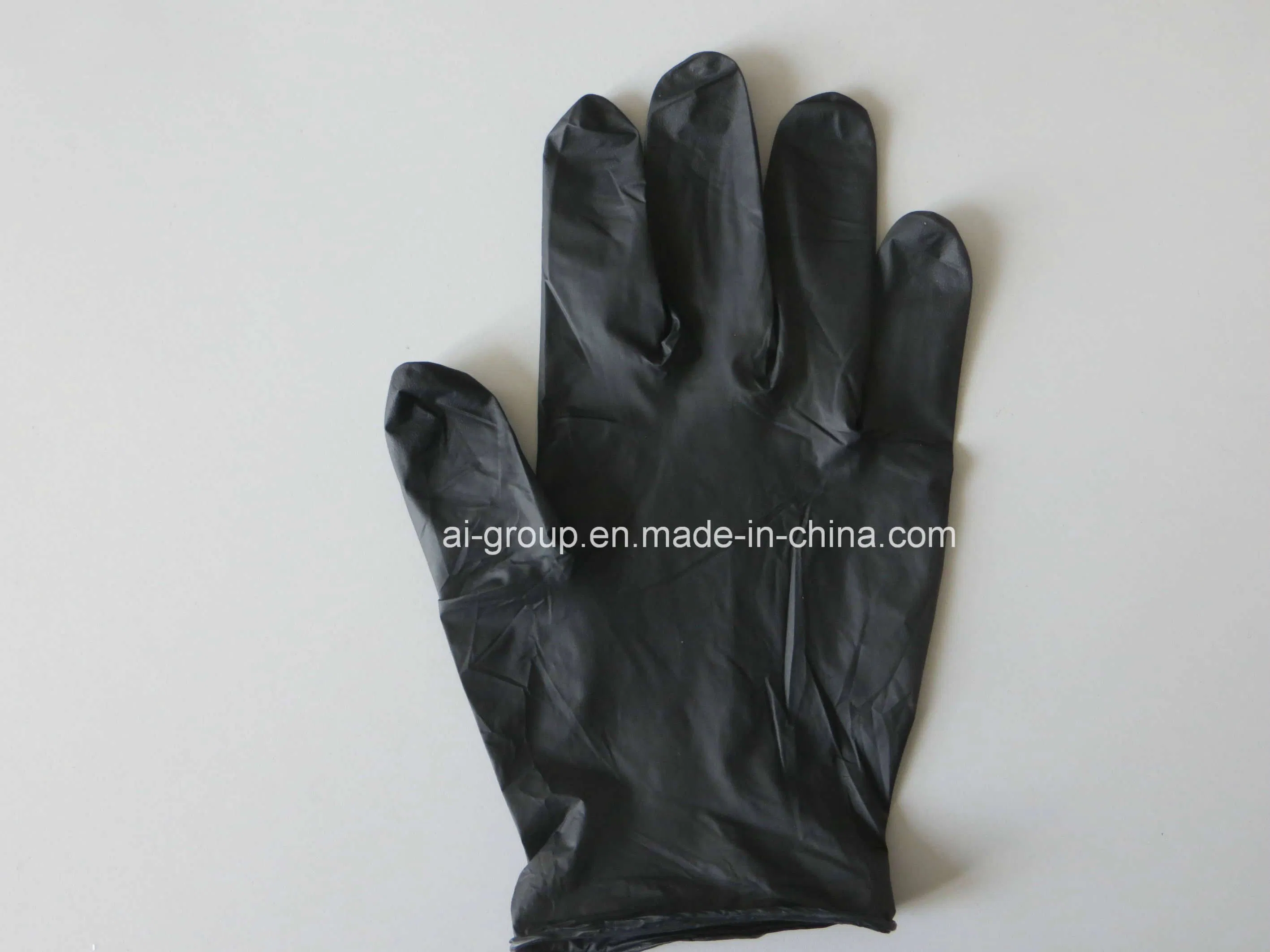 Black Nitrile Medical Exam Glove Powder Free or Powdered with USP Absorbable Corn Starch
