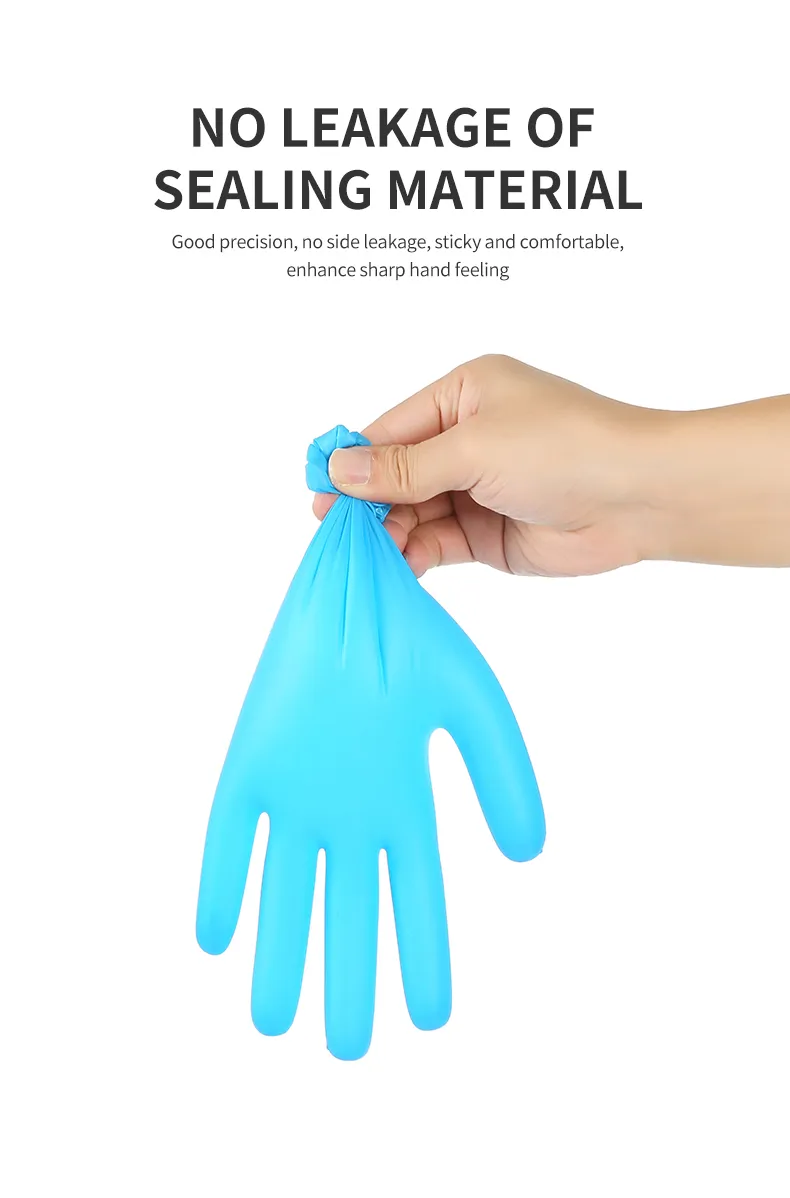 Blue Nitrile Gloves Display 1