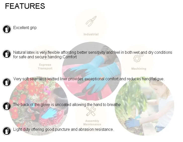 Kids gardening work gloves detail