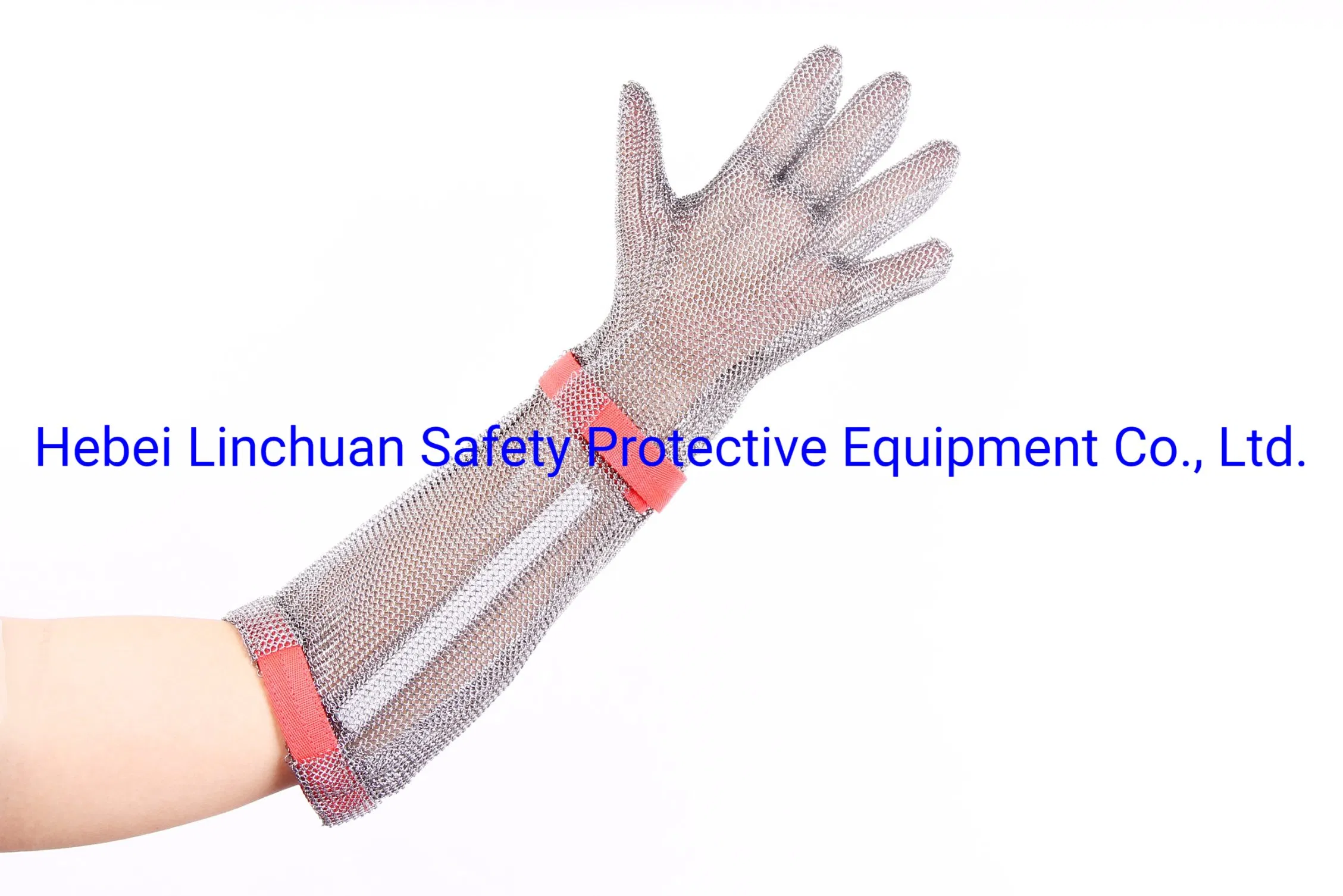 19cm 22cm Long Cuff Stainless Steel Metal Mesh Glove Stainless Steel Cut Resistant Ring Mesh Metal Safety Working Protective Glove for Work