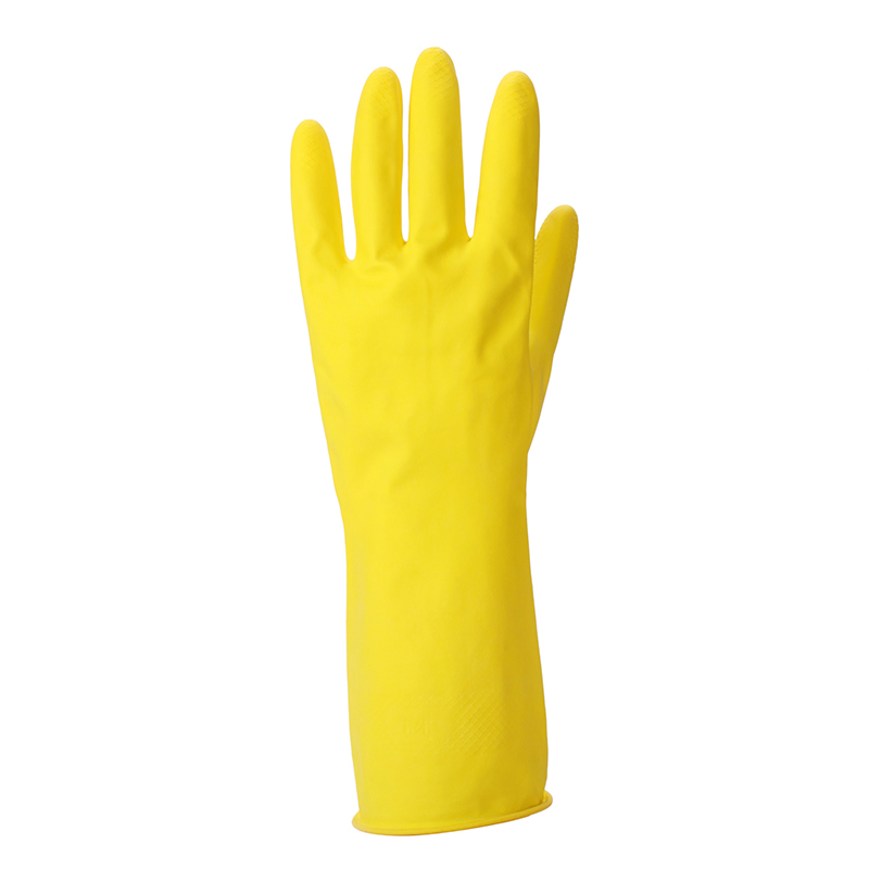Women Anti Slip Reusable Long Waterproof Rubber Latex Household Dishwashing Cleaning Gloves