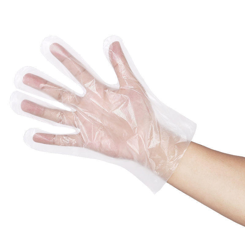 Factory Direct Wholesales Disposable PE Gloves with Two Holes for Food Grade Handling Summer Cleaning Gloves Individually Packed