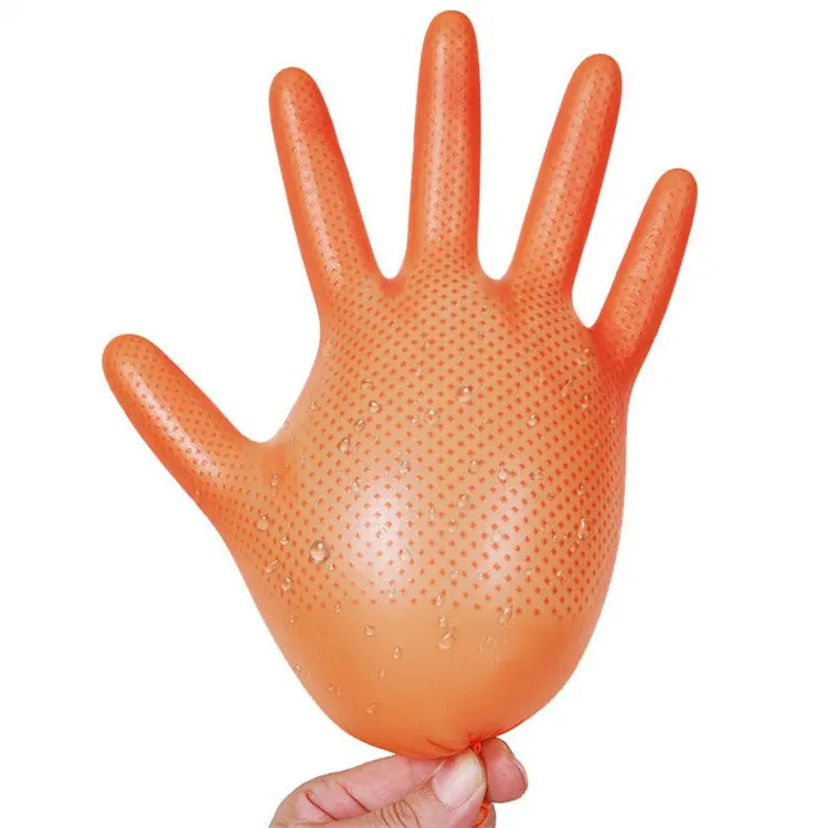 Stock in USA Hot Sale Product Diamond Grip Nitrile Gloves Professional Brand Textured Diamond Nitrile Gloves