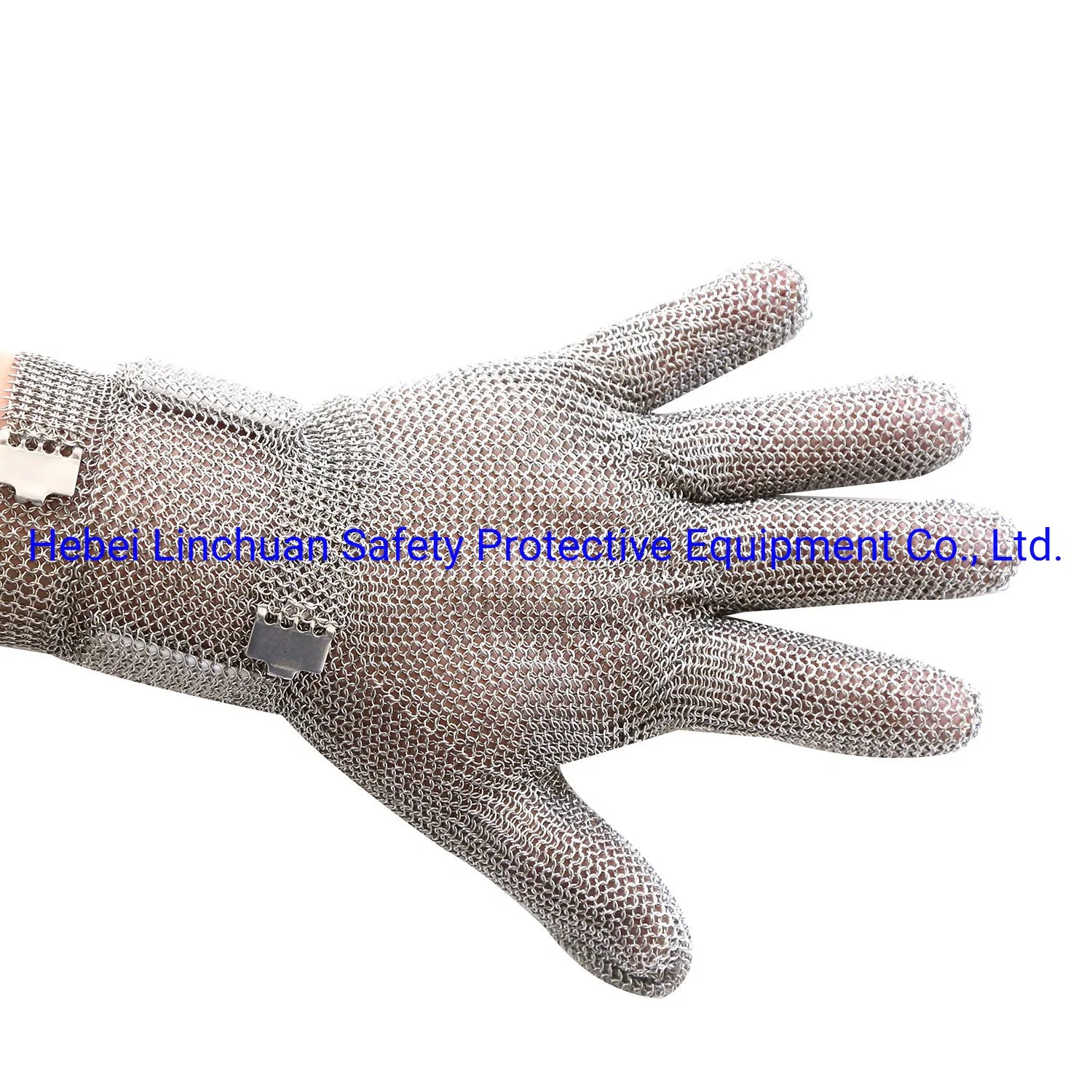 100% Steel Chainmail Glove with Long Cuff 8cm 10cm 20cm/Butcher Meat Processing Glove/ Safety Protective Glove/Steel Chain Mail Glove/Steel Mesh Safety Glove