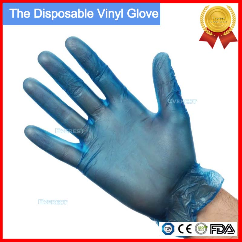 Clear Vinyl Lightly Powdered Exam Gloves