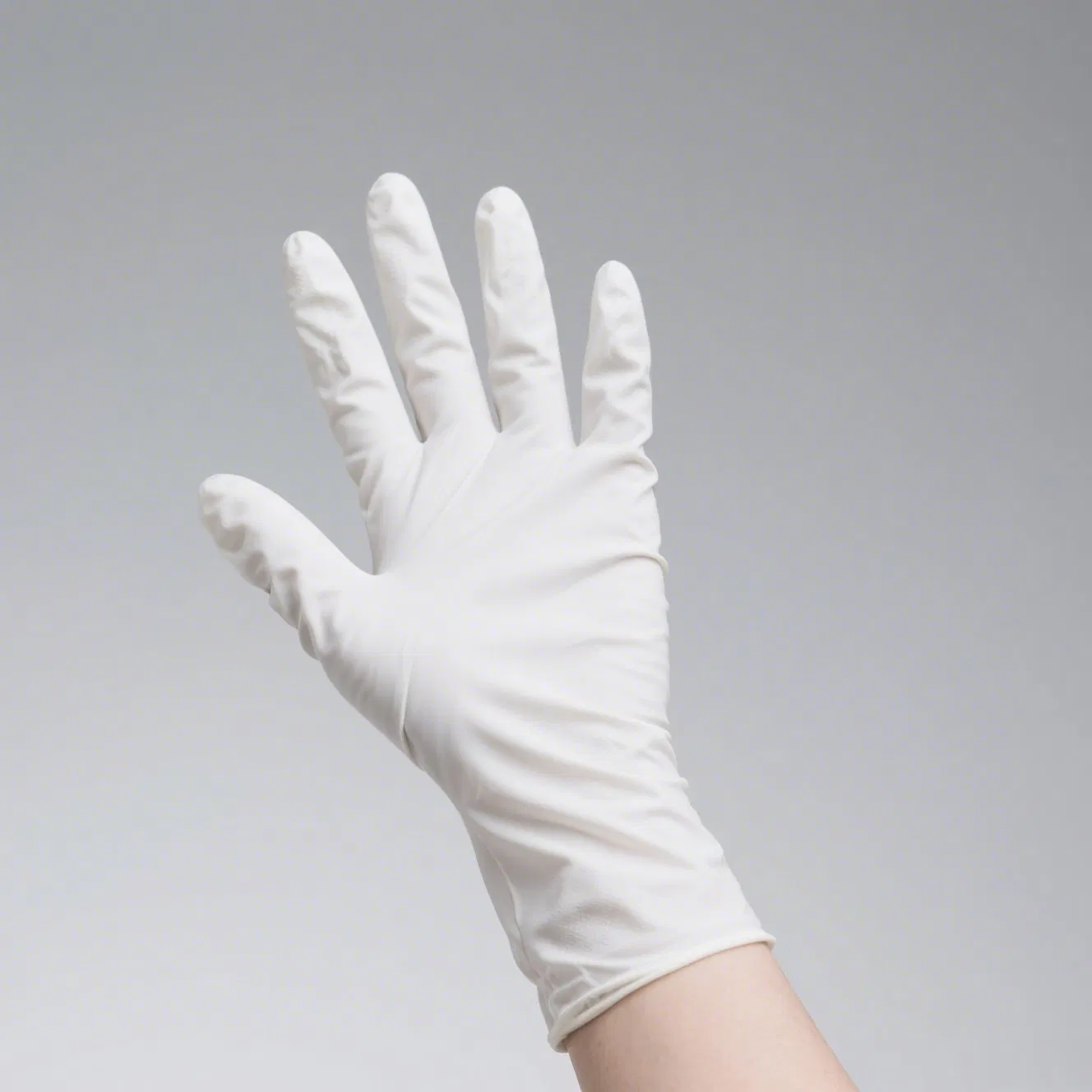 White Nitrile Exam Gloves with Textured Grip for Dental Use