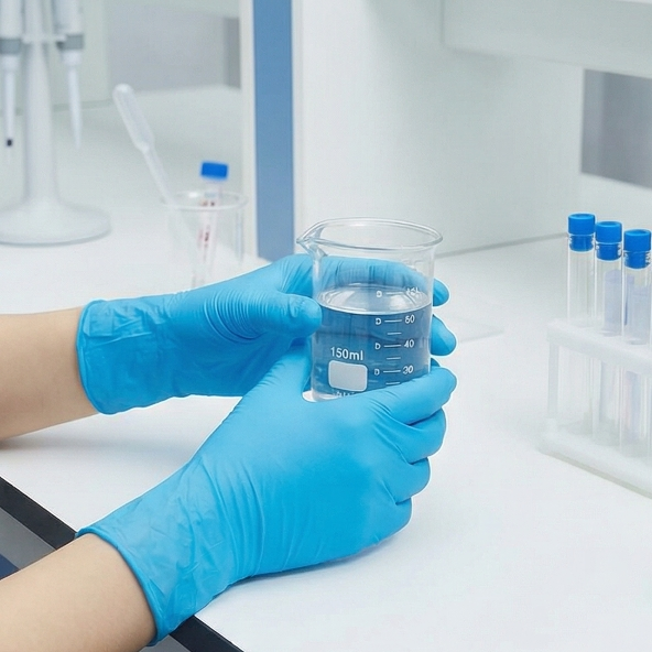 Ambidextrous and Wearing Fitness Disposable Nitrile Gloves Powder Free for Food Processing Examination/Laboratory/Beauty