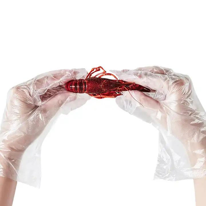 Waterproof Premium Disposable Polyethylene Gloves for Food Handling